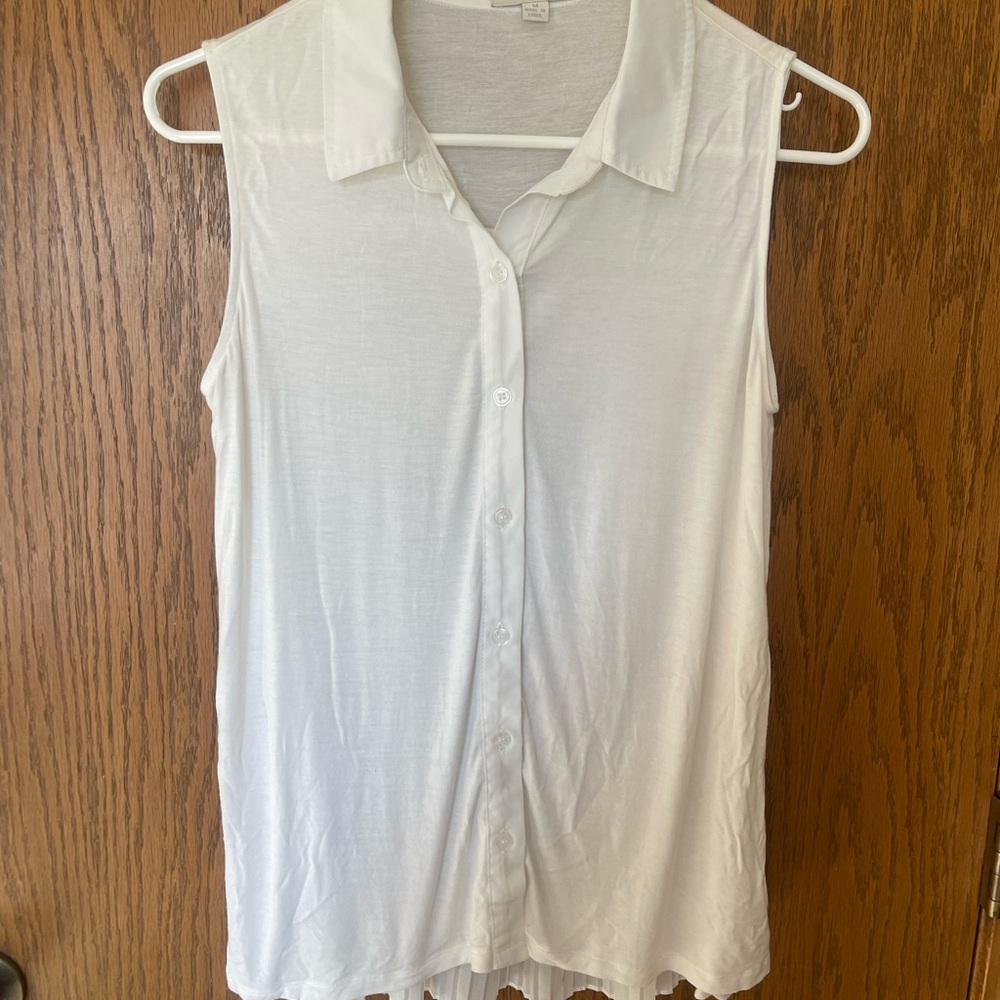 Pique Sleeveless Blouse